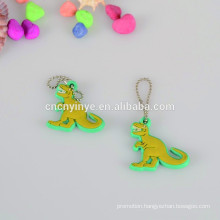 Dinosaur Shape Soft Pvc Pendant / Hanger With Ball Chain